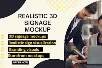 create realistic 3d shop signage mockups and storefront previews