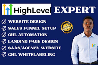 do gohighlevel website, landing page sales funnel ai expert for real estate