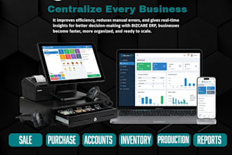 build custom erp, inventory, logistics, payroll and API