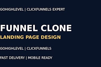 copy clone go high level funnel landing clickfunnels page gohighlevel website va