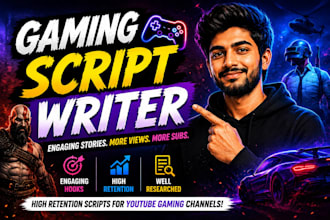 write engaging gaming youtube scripts