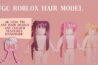 hair model items head scalp 3d
