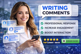 write comments for your posts, blogs and vidoes or article
