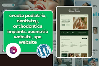 create pediatric, dentistry, orthodontics implants cosmetic website spa website