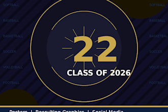 design a custom senior night poster or sports graphic