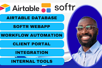 be airtable softr expert automation integration, airtable database client portal