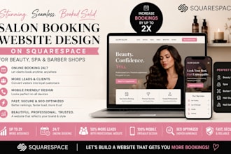 design a salon booking website for beauty spa and barber shop leads