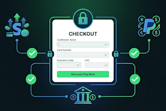 integrate stripe, paypal, or any payment gateway