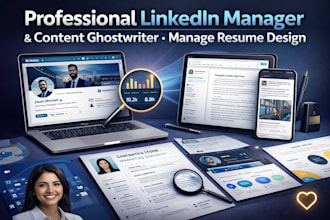 optimize linkedin profile manager content ghostwriter manage resume design