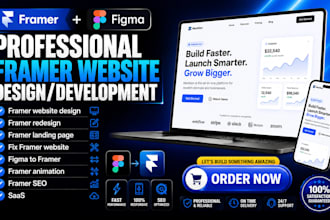 design framer website, develop framer landing page, fix framer website animation