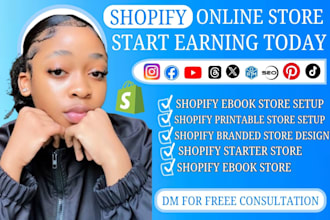 build shopify digital product store for ebooks and online sales