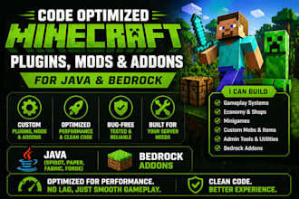 code minecraft plugins mods and addons for java and bedrock