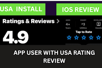 guarantee 500 app user rating review, ios app install, mobile app promotion