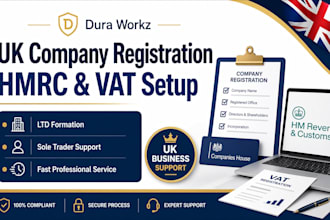 do UK company registration and hmrc vat setup