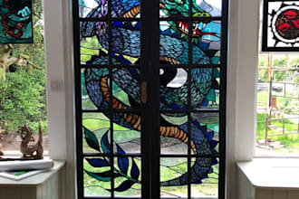 make custom 2d glass art stained glass design for windows and decor patterns
