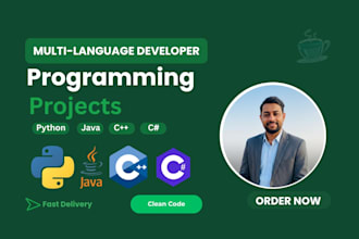 do coding tasks and projects in java , cpp and python