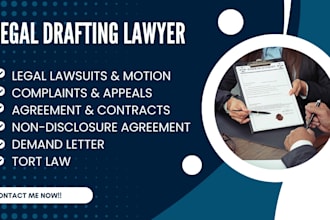 draft and respond to lawsuits, motions, ndas, and petitions