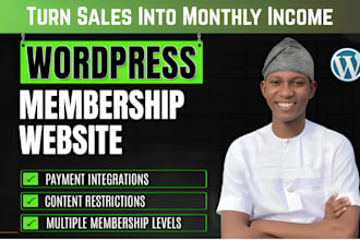 build wordpress membership website with memberpress and subscription system