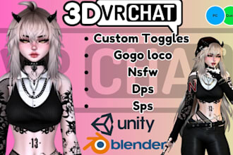 do custom vrc avatar vr character furry avatar nsfw avatar anime model vrchat