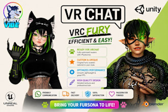model custom vrc avatar furry model vrc furry vr character vrchat nsfw avatar vr