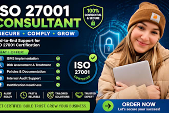 be your iso 27001 consultant for certification, isms, risk assessment and audit