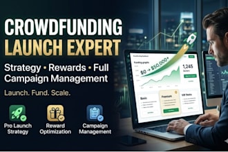 provide expert reward based crowdfunding strategy and launch management