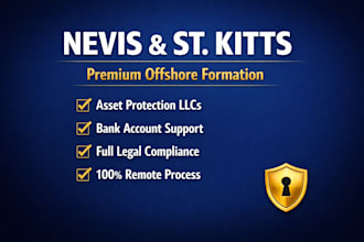 form your nevis llc or st kitts offshore company with banking