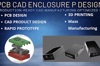 design a production ready enclosure with pcb mounts and assembly features