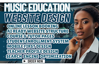 music education website music school website wordpress website tutor website
