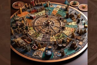 design a professional board game, card game, and rulebook