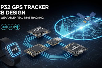 design esp32 gps tracker pcb for iot wearable and tracking systems