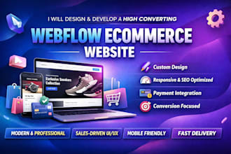 design and develop a high converting webflow ecommerce website