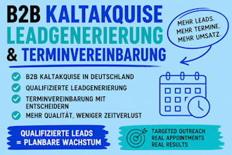 do b2b kaltakquise leadgenerierung and terminvereinbarung