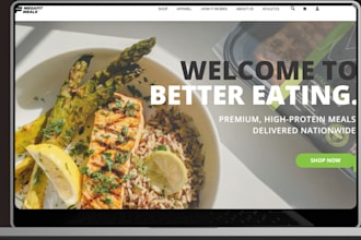 design fitness meal prep website catering website meal prep shopify store