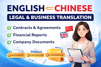 translate your legal and financial documents between english and chinese
