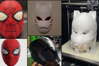 3d print and paint, ship your 3d mask helmet cosplay anime mask 3d helmet design