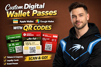 design create custom digital wallet passkit apple and google wallet with qr code