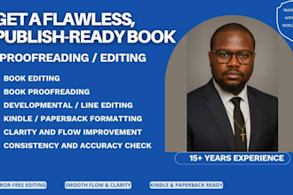 provide book editing and proofreading