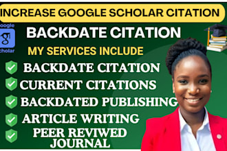 increase google scholar citations, write backdated and publish research articles