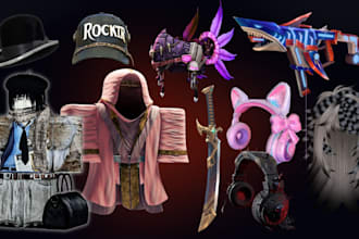 create roblox ugc items, clothing, accessories, hair, props and roblox 3d model
