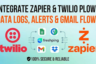 integrate zapier twilio google sheets unbounce freshping alert gmail dropbox