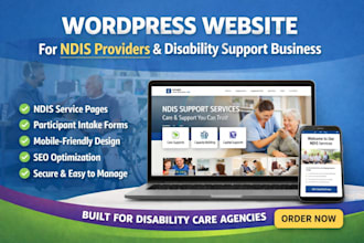 design a wordpress website for ndis provider and disability support business