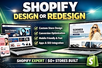 shopify store design shopify store redesign shopify website design shopify store