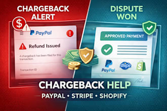 handle your paypal stripe, and shopify chargeback disputes