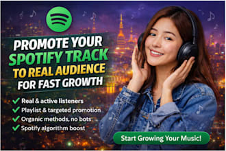promote your spotify track to real audience fast growth