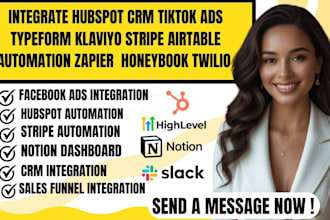 integrate hubspot CRM ads typeform klaviyo stripe airtable automation zapier ai