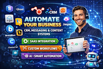 automate n8n strapi ghost crm n8m e goi blooio brandblast channel talk jasper