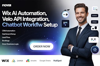 build wix ai automation velo api integration chatbot workflow dashboard setup