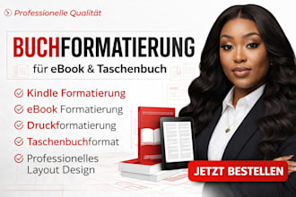 buchformatierung für e book und taschenbuchformatierung