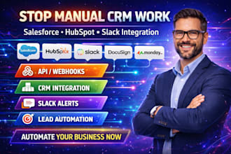 salesforce slack hubspot docusign monday crm activecampaign zapier automation
